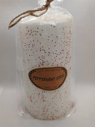 Peppermint 3x6 Pillar Candle