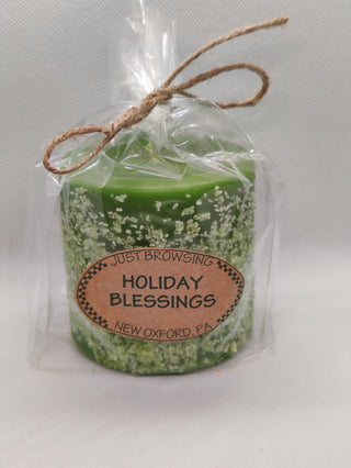 Holiday Blessings 3x3 Pillar Candle