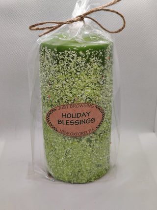 Holiday Blessings 3x6 Pillar Candle