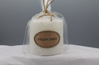 Fresh Linen 3x3 Pillar Candle
