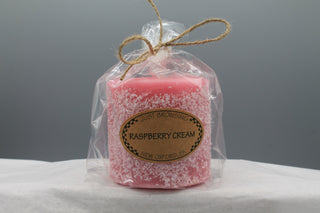 Raspberry Cream 3x3 Pillar Candle