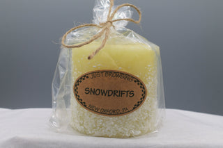 Snowdrifts 3x3 Pillar Candle