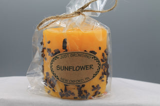 Sunflower 3x3 Pillar Candle