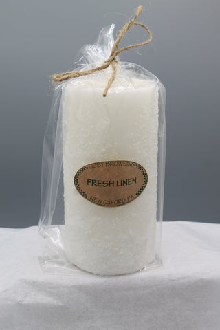 Fresh Linen 3x6 Pillar Candle