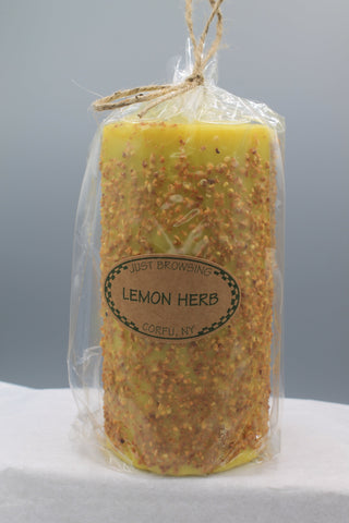 Lemon Herb 3x6 Pillar Candle