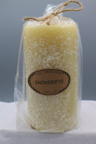 Snowdrifts 3x6 Pillar Candle