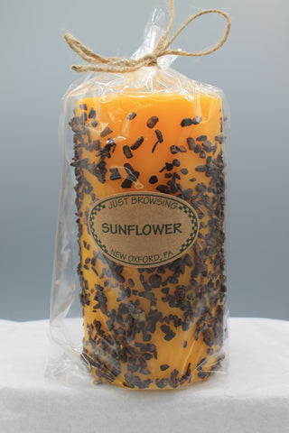 Sunflower 3x6 Pillar Candle