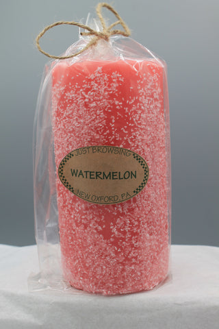 Watermelon 3x6 Pillar Candle