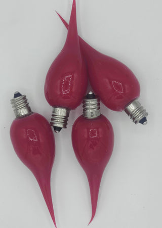 4pk Red Dipped Filament Silicone Light Bulbs