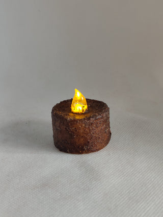 LED Timer Tealight 1.25 Inch - Dark Rustic