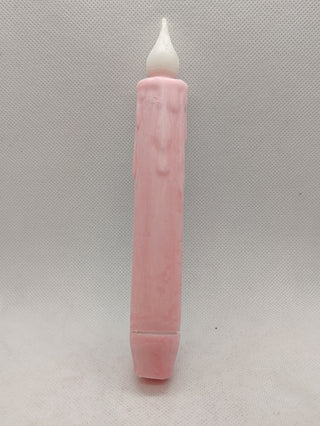 6 Inch LED Timer Taper Candle - Pink