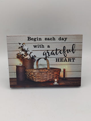 LED Timer Light Up Picture Frame - Basket