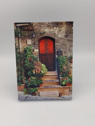 LED Timer Light Up Picture Frame - Cozy Door W/ Plants